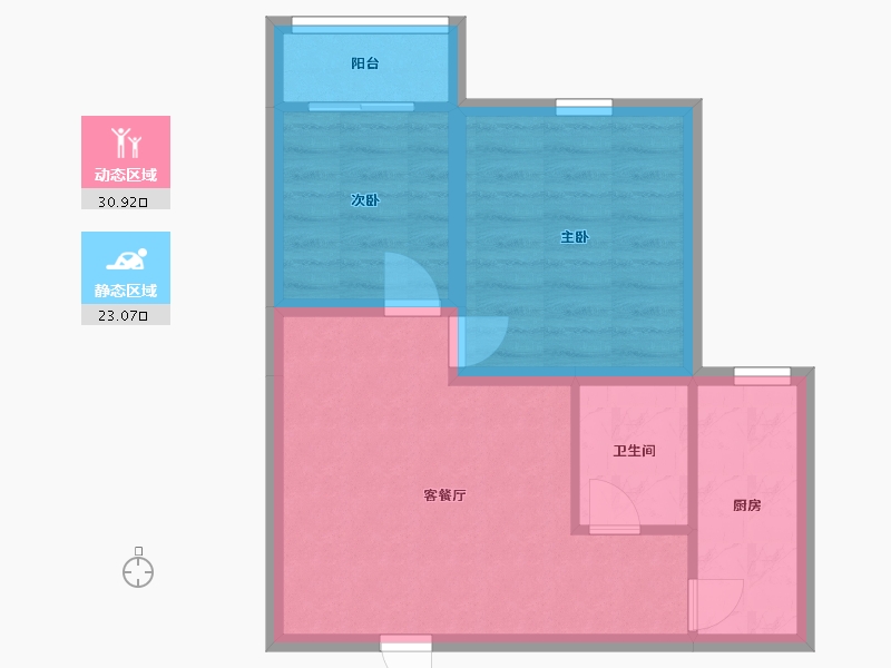 广东省-深圳市-锦林新居-47.68-户型库-动静分区