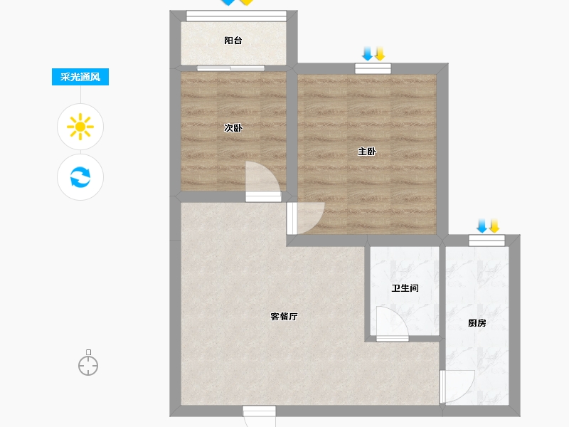 广东省-深圳市-锦林新居-47.68-户型库-采光通风