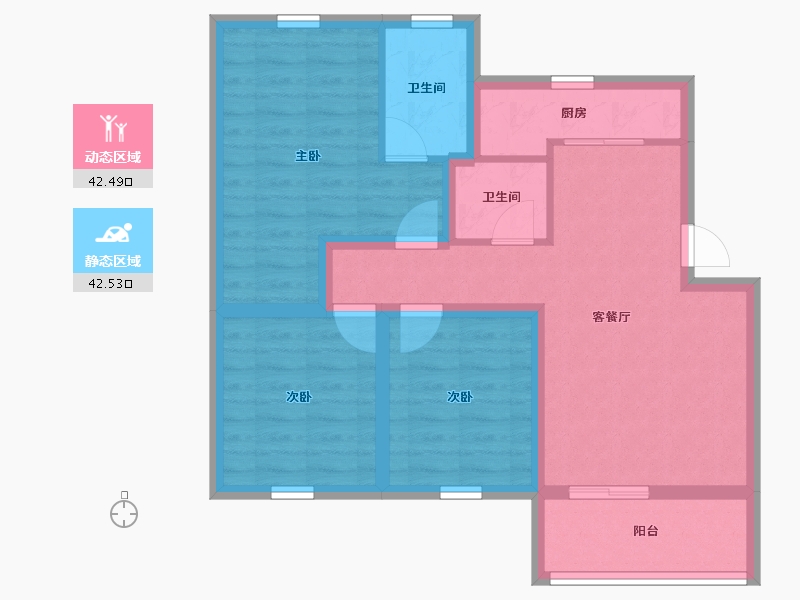 广东省-深圳市-好景豪园-74.84-户型库-动静分区