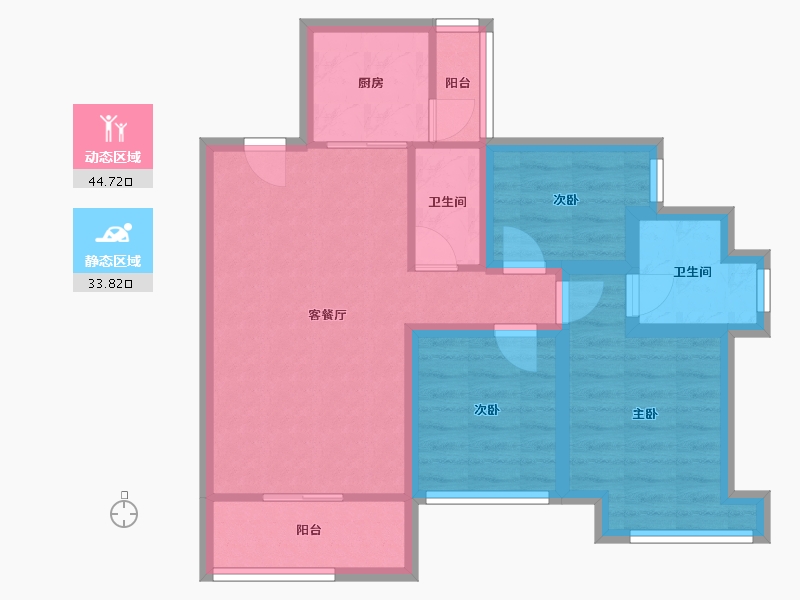 广东省-深圳市-中城天邑花园-68.88-户型库-动静分区