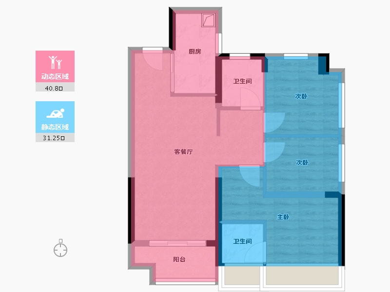 广东省-深圳市-中粮凤凰里二期-65.28-户型库-动静分区