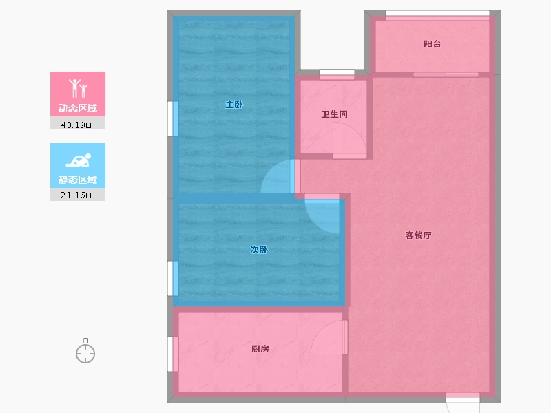 广东省-深圳市-骏皇嘉园-54.23-户型库-动静分区