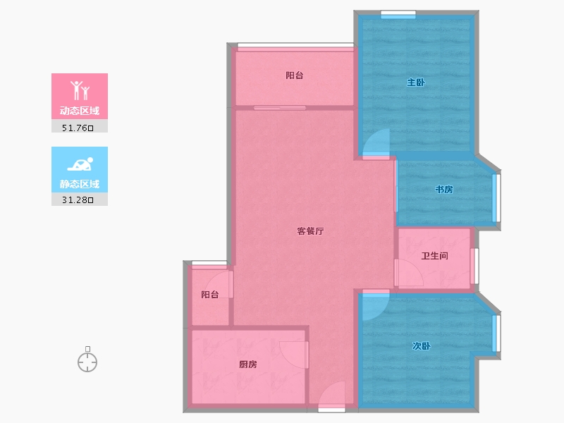 广东省-深圳市-城市春天花园-74.43-户型库-动静分区