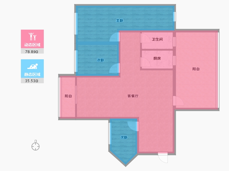 广东省-深圳市-凯丰花园-102.36-户型库-动静分区