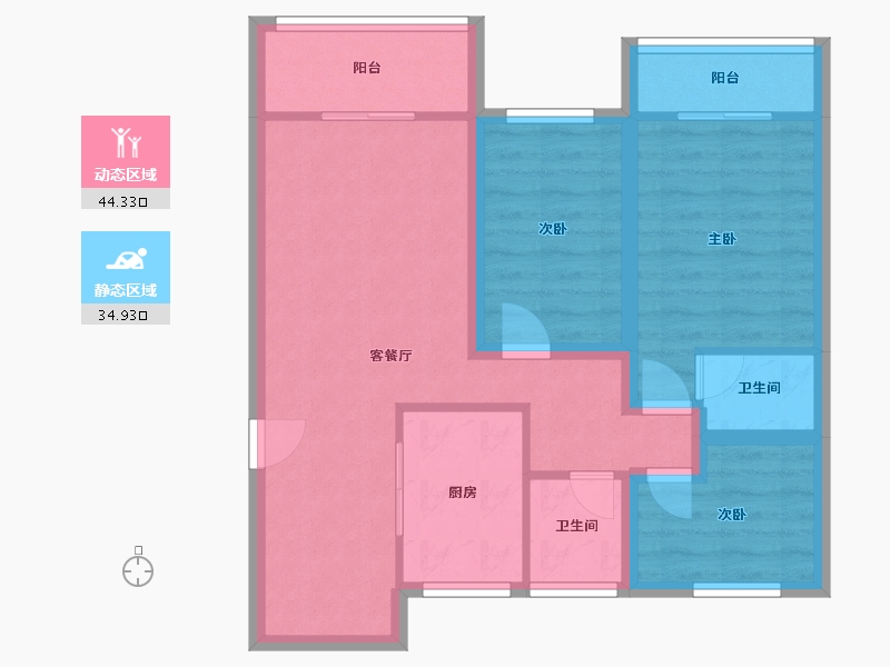 广东省-深圳市-艺丰花园(B区)-69.70-户型库-动静分区