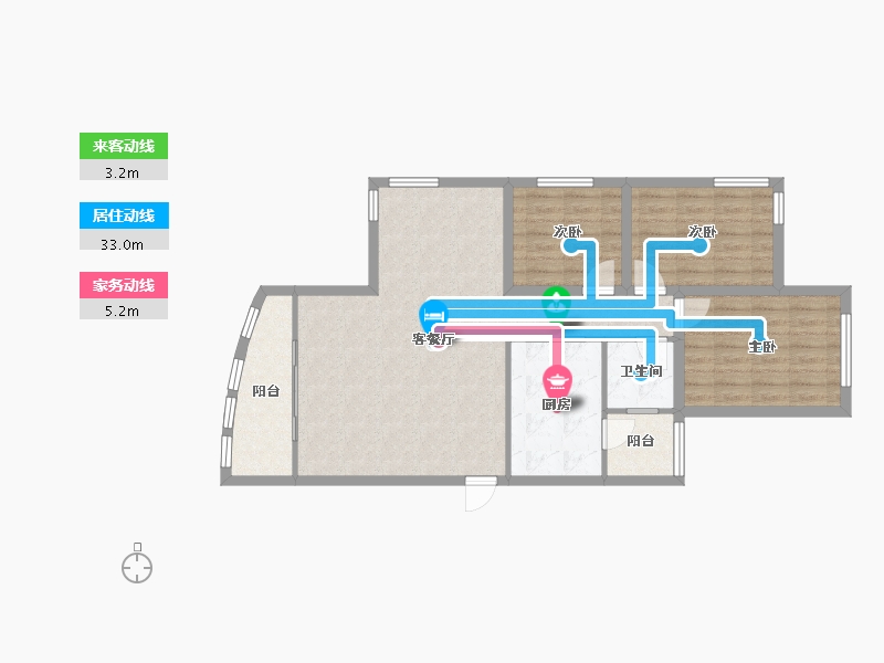 广东省-深圳市-祥云天都世纪-85.65-户型库-动静线