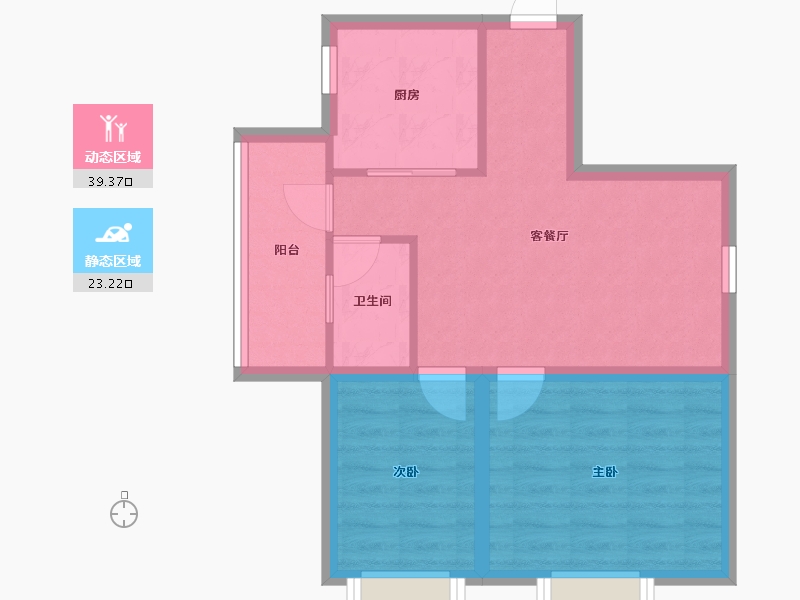 广东省-深圳市-福源大厦-55.59-户型库-动静分区