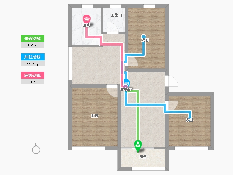 广东省-深圳市-吉莲大厦-75.24-户型库-动静线