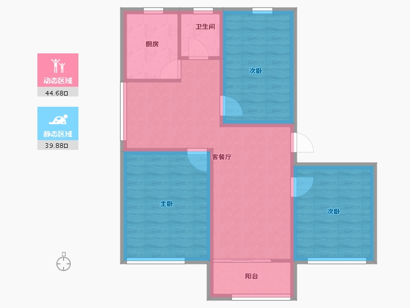 广东省-深圳市-吉莲大厦-75.24-户型库-动静分区