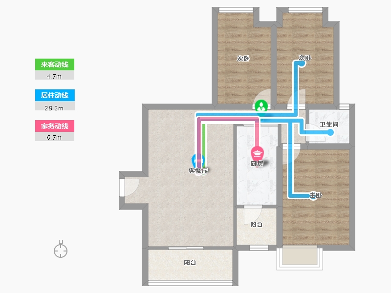 广东省-深圳市-中泰燕南名庭-73.79-户型库-动静线