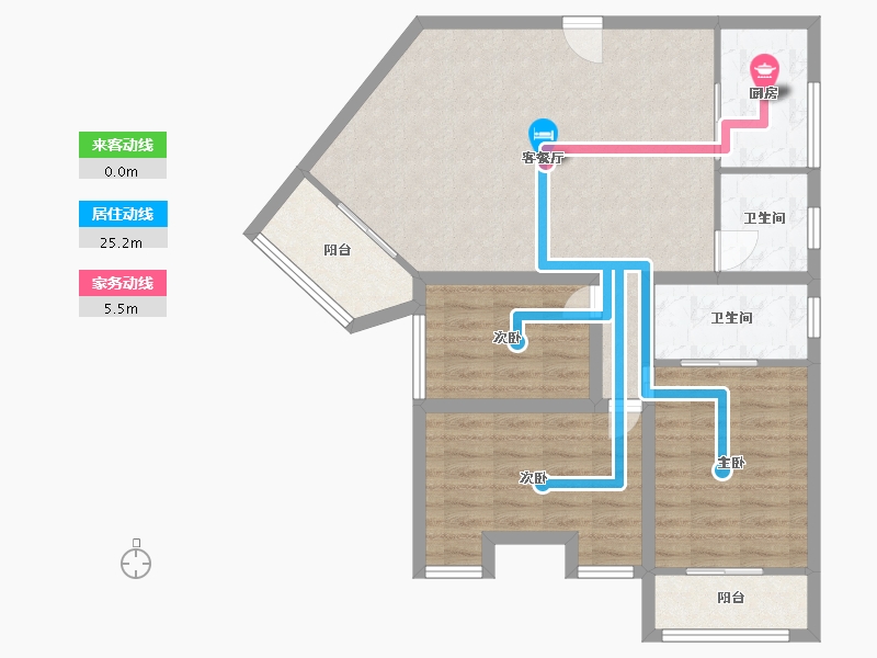 广东省-深圳市-长怡花园-85.42-户型库-动静线