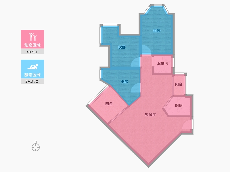 广东省-深圳市-星河雅居-57.52-户型库-动静分区