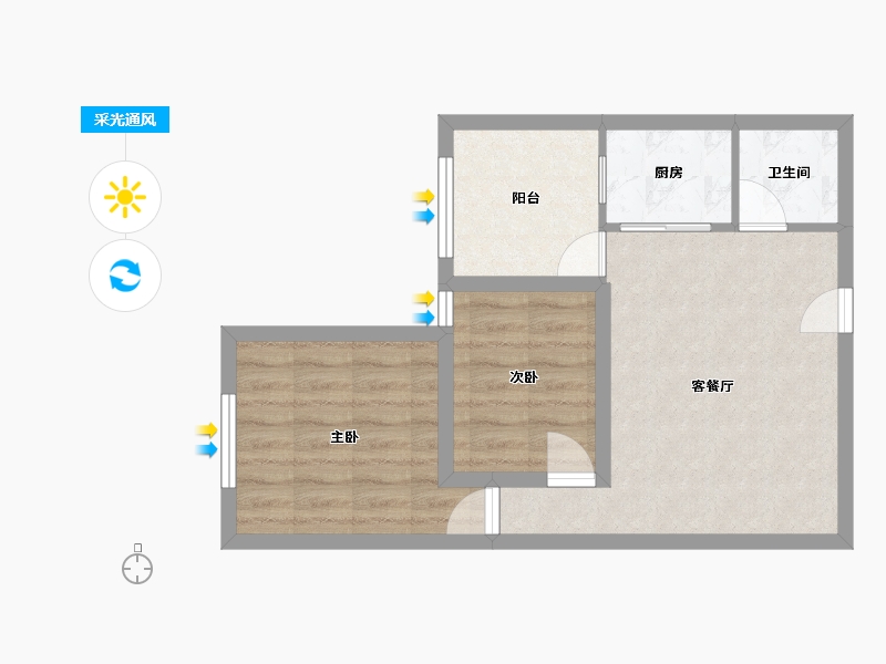 广东省-深圳市-深港1号-51.79-户型库-采光通风