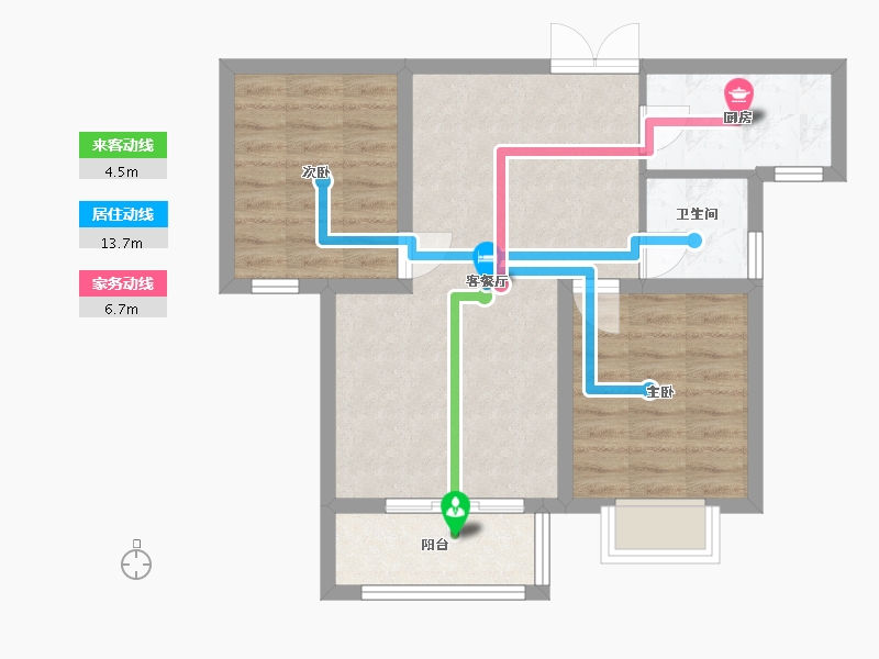 河北省-邢台市-大河时代·壹号院-72.00-户型库-动静线