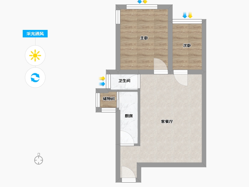 广东省-深圳市-中城天邑花园-38.74-户型库-采光通风