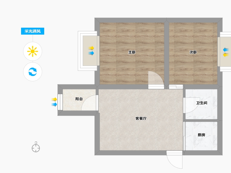 广东省-深圳市-韵动家园-38.14-户型库-采光通风