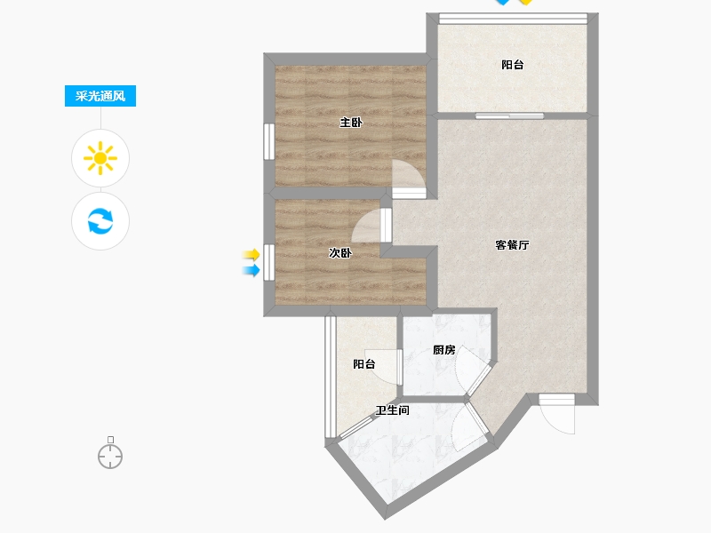 广东省-深圳市-高发城驰苑-53.13-户型库-采光通风