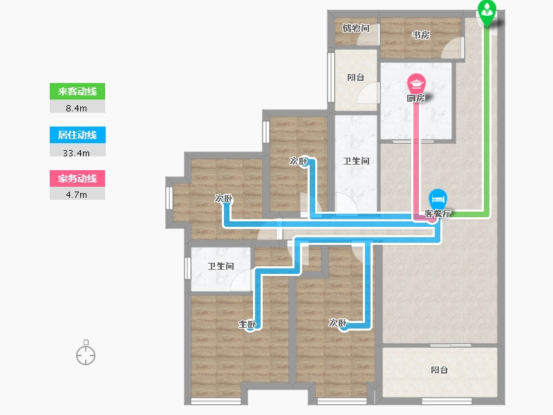 广东省-深圳市-玮鹏花园-119.48-户型库-动静线