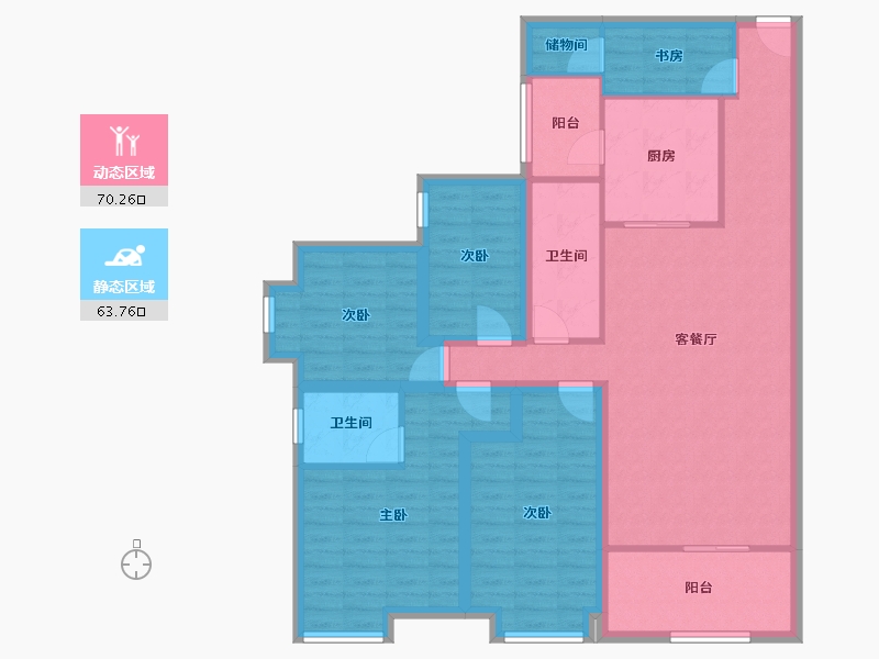 广东省-深圳市-玮鹏花园-119.48-户型库-动静分区