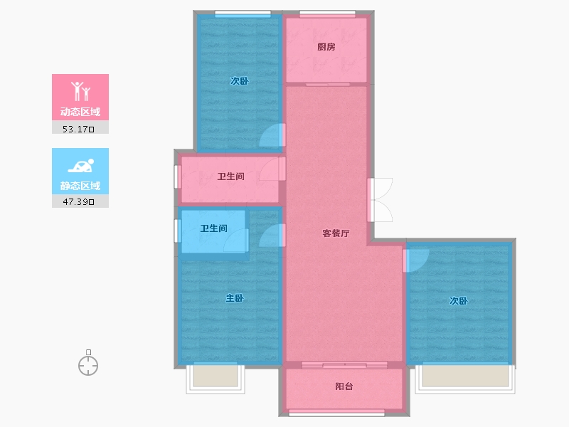 江苏省-连云港市-晶福苑-98.00-户型库-动静分区