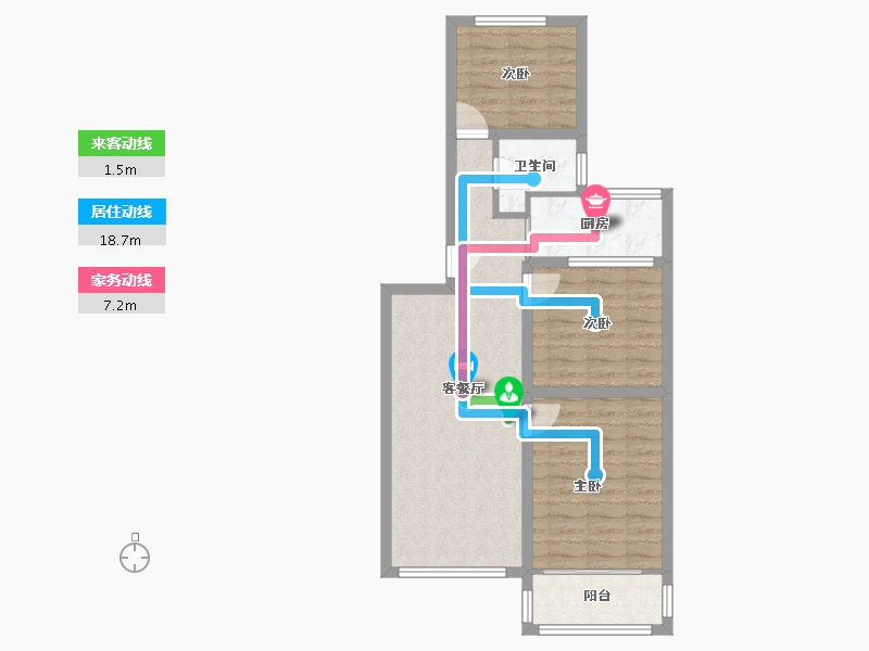 广东省-深圳市-长城一花园-68.98-户型库-动静线