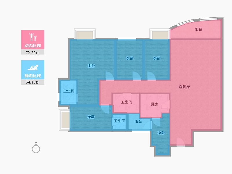 广东省-深圳市-东海花园(二期)-122.03-户型库-动静分区