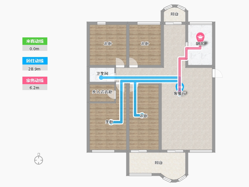 广东省-深圳市-碧华庭居-134.04-户型库-动静线