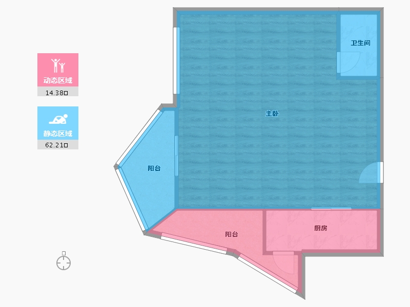 广东省-深圳市-橄榄鹏苑-70.73-户型库-动静分区