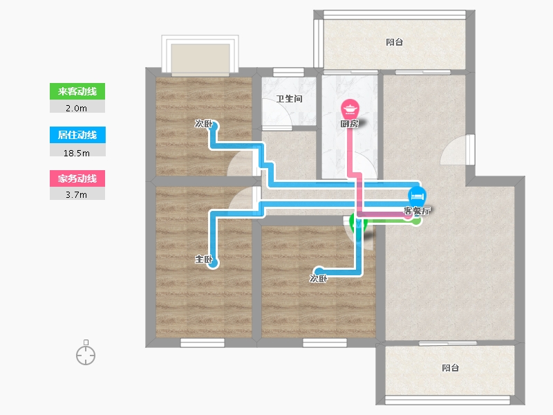 广东省-深圳市-静逸居-65.00-户型库-动静线