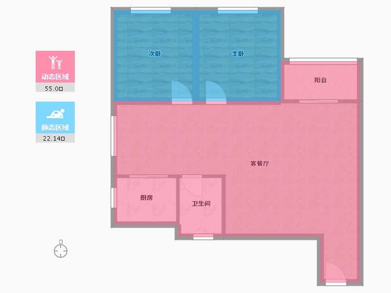 广东省-深圳市-艺丰花园(C区)-69.59-户型库-动静分区