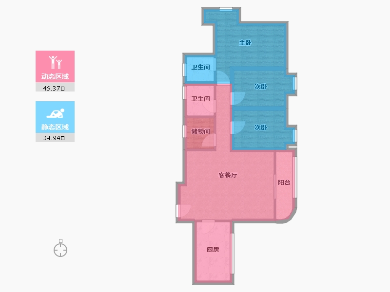 广东省-深圳市-嘉汇新城-73.94-户型库-动静分区