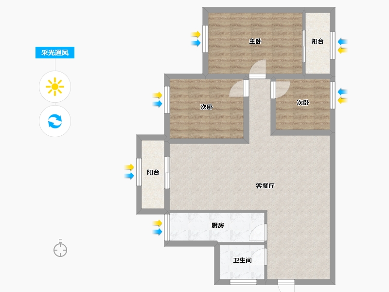 广东省-深圳市-核电花园西园-81.83-户型库-采光通风