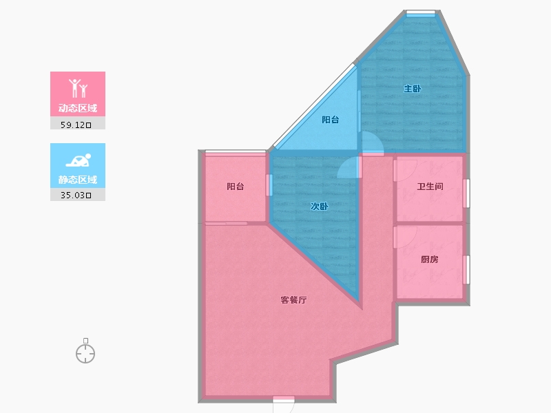 广东省-深圳市-彩福大厦-84.20-户型库-动静分区