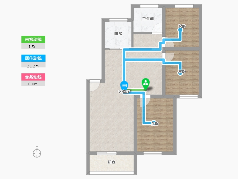 广东省-深圳市-振业花园-72.80-户型库-动静线