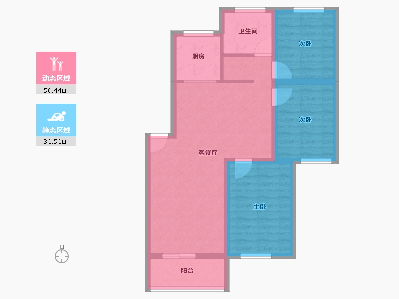 广东省-深圳市-振业花园-72.80-户型库-动静分区