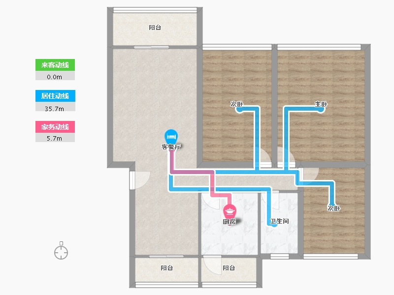 广东省-深圳市-梅兴苑(北区)-99.26-户型库-动静线