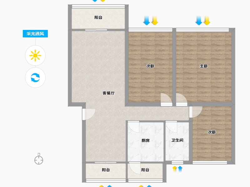 广东省-深圳市-梅兴苑(北区)-99.26-户型库-采光通风