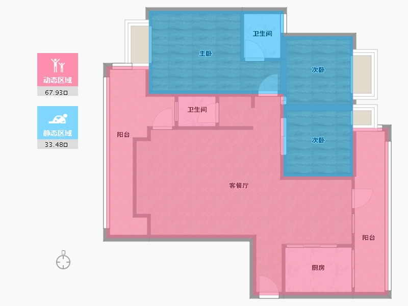 广东省-深圳市-翰岭院-90.17-户型库-动静分区