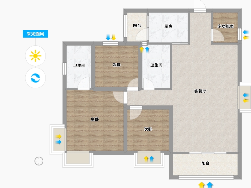 广东省-深圳市-安居苑（上梅林）-93.24-户型库-采光通风