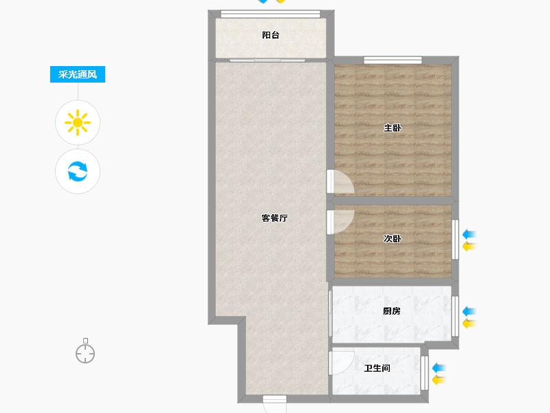 广东省-深圳市-合正园-81.35-户型库-采光通风