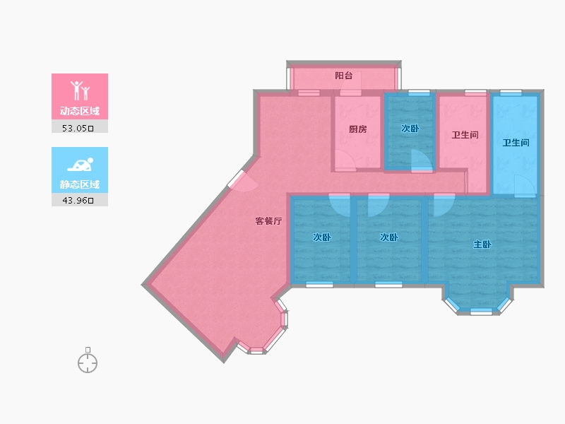 广东省-深圳市-福田花园-84.45-户型库-动静分区