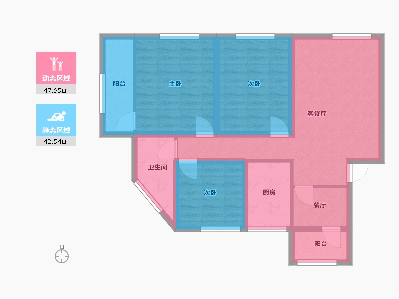 广东省-深圳市-桑达雅苑-79.28-户型库-动静分区