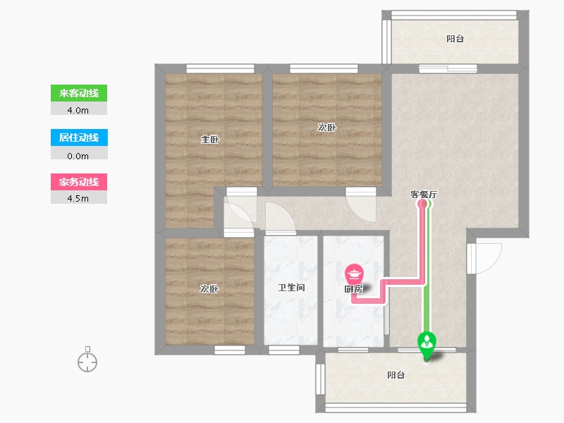 广东省-深圳市-静逸居-64.52-户型库-动静线