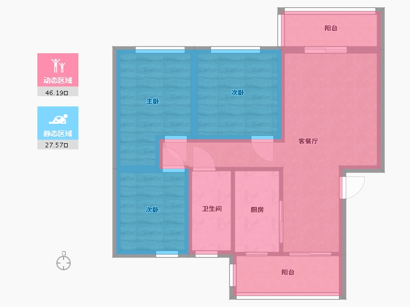 广东省-深圳市-静逸居-64.52-户型库-动静分区