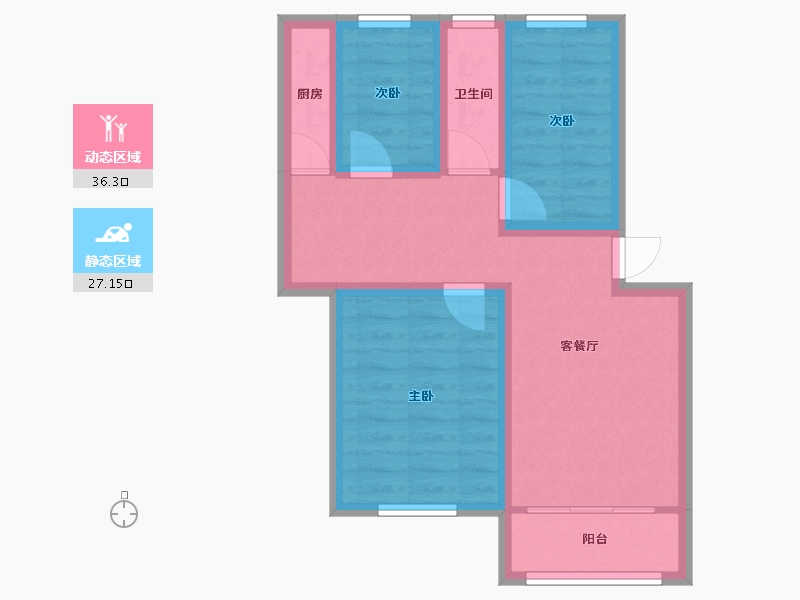 广东省-深圳市-梅兴苑(北区)-54.99-户型库-动静分区