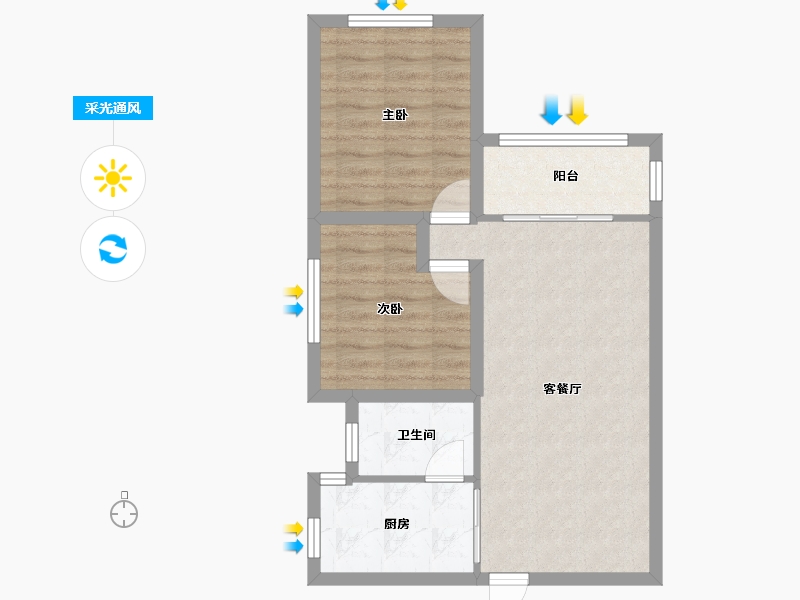 广东省-深圳市-百花园（一期）-61.05-户型库-采光通风