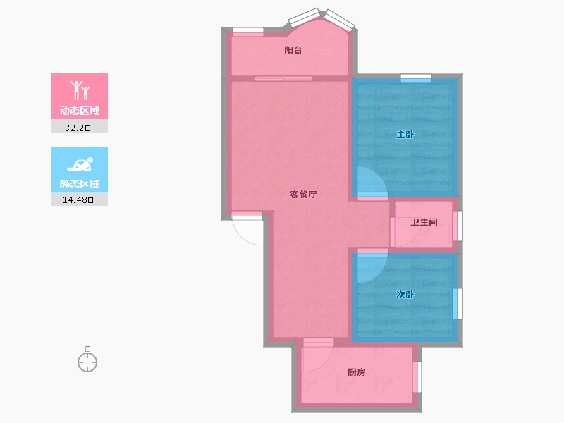 广东省-深圳市-帝港海湾豪园-40.45-户型库-动静分区