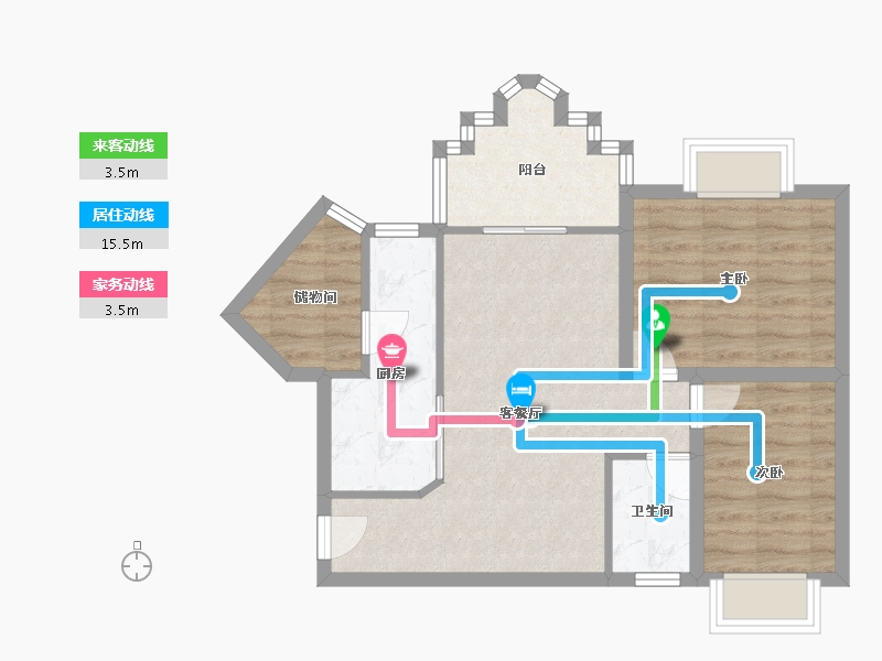 广东省-深圳市-碧华庭居-63.25-户型库-动静线