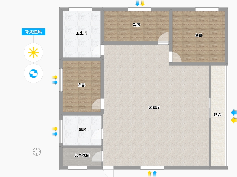 广东省-深圳市-侨香公馆-132.31-户型库-采光通风