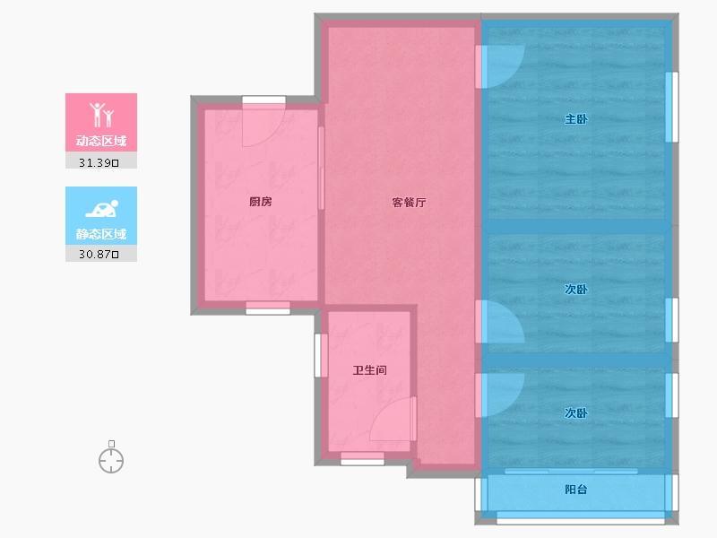 广东省-深圳市-新光活力小区（活力宝）-54.74-户型库-动静分区